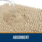 Buganda Bathroom Rugs 30x20, Quick Dry Machine Washable Chenille Bath Mats with Rubber Backing, Grey - Image 92